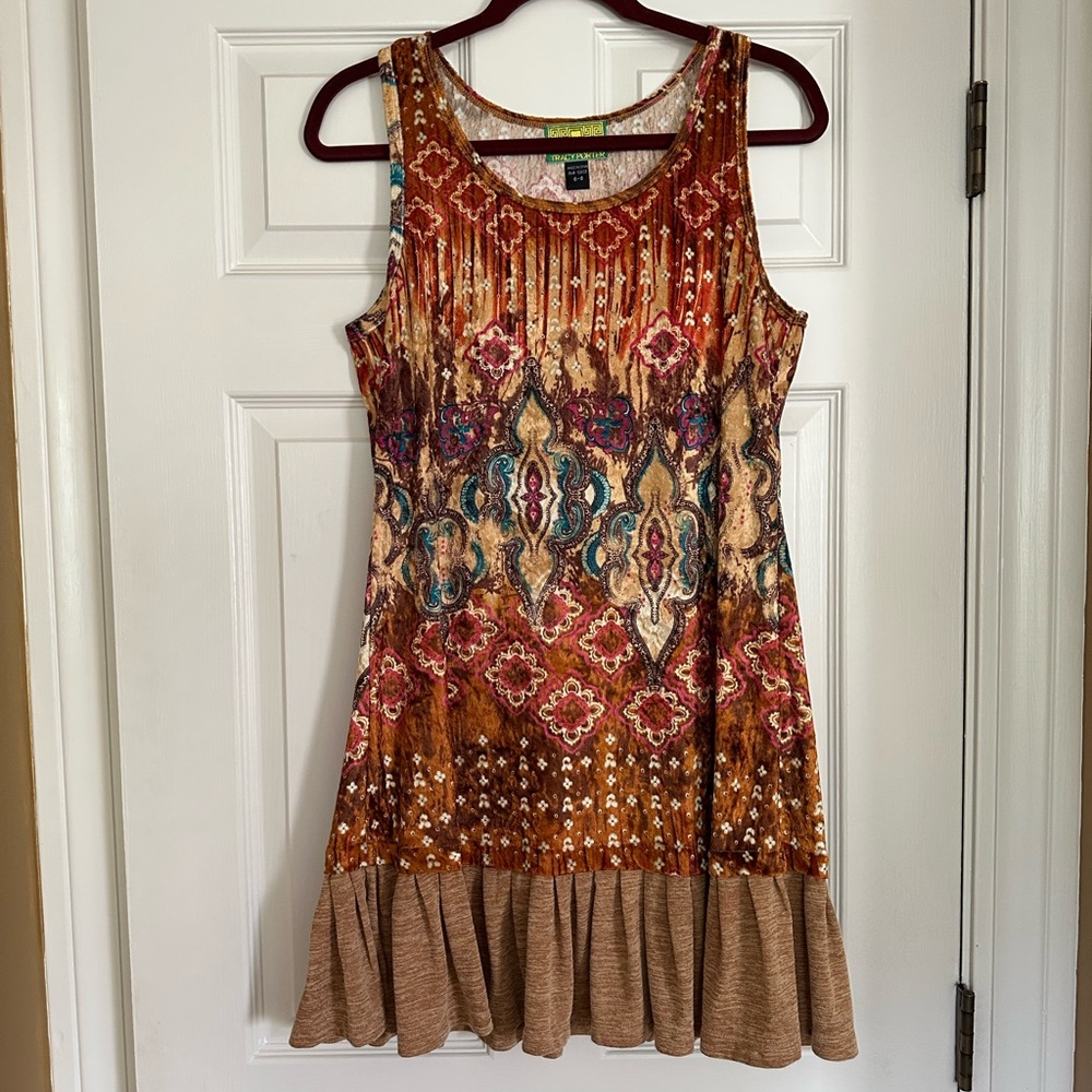 Tracy Porter fun velveteen shift dress